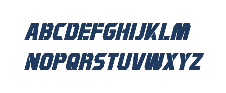 Combatron Bold Italic Lowercase