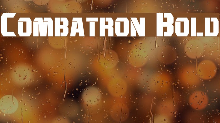 Combatron Bold Font examples