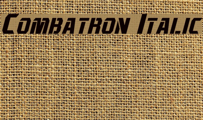 Combatron Italic Font examples
