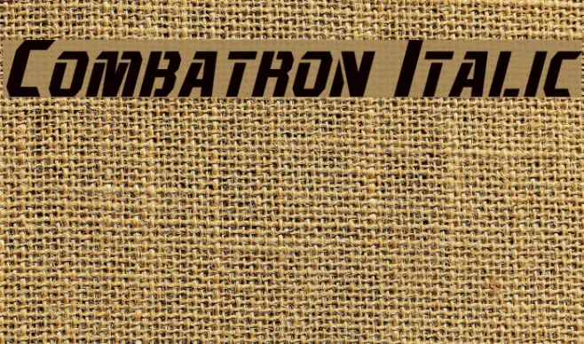 Combatron Italic Example 3