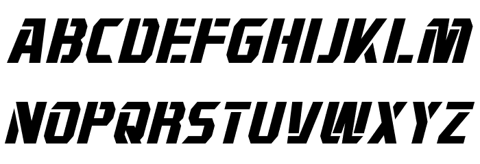 Combatron Italic Font LOWERCASE