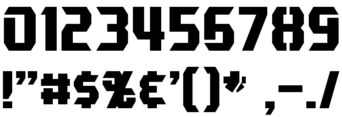 Combatron Font OTHER CHARS
