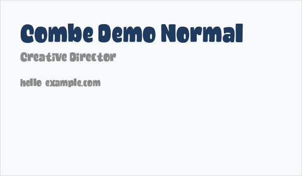 Combe Demo Normal Business Card