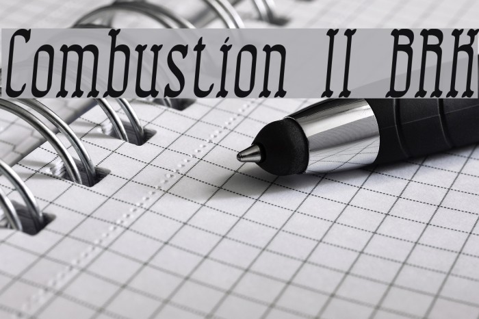 Combustion II BRK Font examples