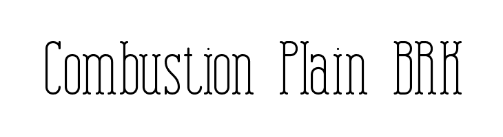 Combustion Plain BRK Font