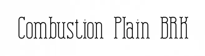 Combustion Plain BRK  フリーフォントのダウンロード
