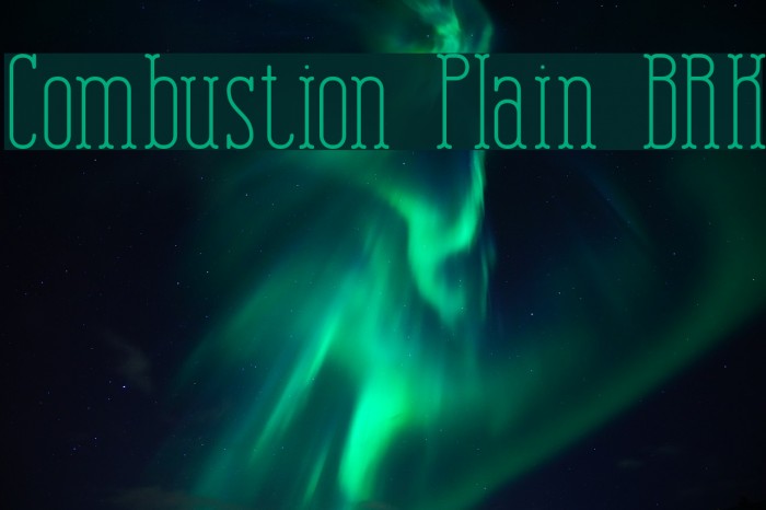 Combustion Plain BRK Font examples