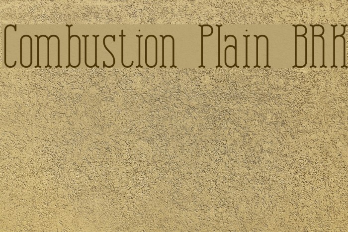 Combustion Plain BRK Font examples