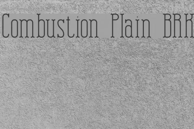 Combustion Plain BRK Font examples