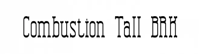 Combustion Tall BRK  フリーフォントのダウンロード
