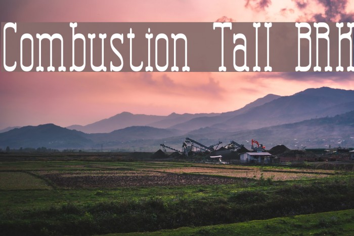 Combustion Tall BRK Font examples