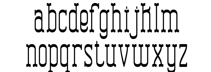 Combustion Tall BRK Font LOWERCASE