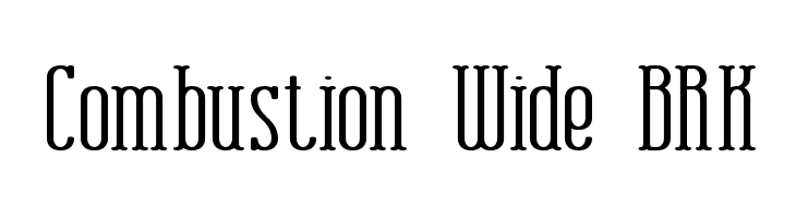 Combustion Wide BRK Font
