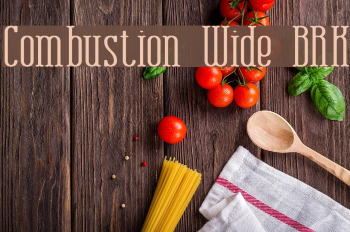 Combustion Wide BRK Font examples