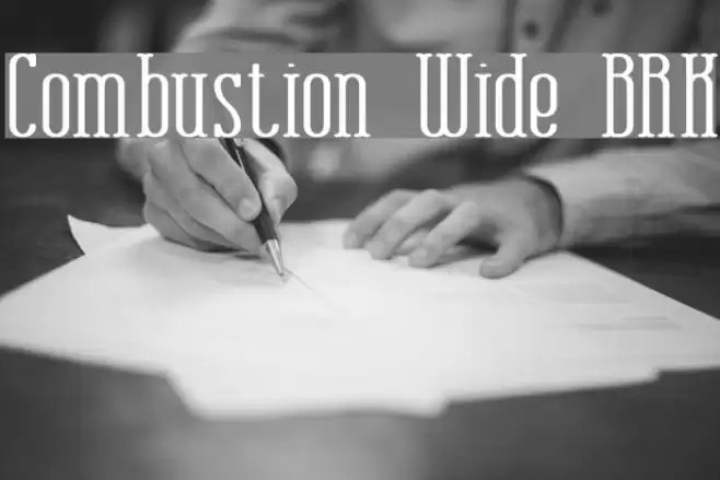 Combustion Wide BRK Font examples