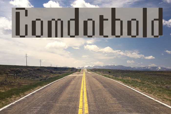 Comdotbold Font examples