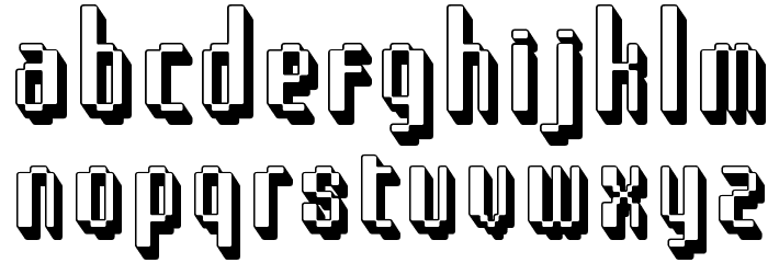 Comdotshadow Font LOWERCASE