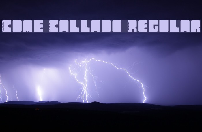 Come Callado Regular Font examples