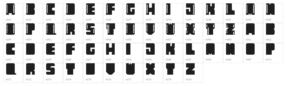 Come Callado Regular Character Map