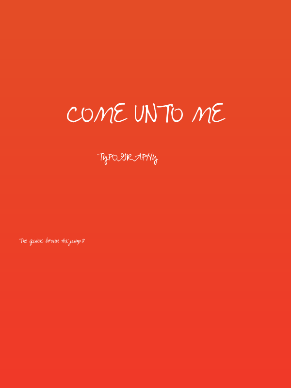 Come unto Me Poster