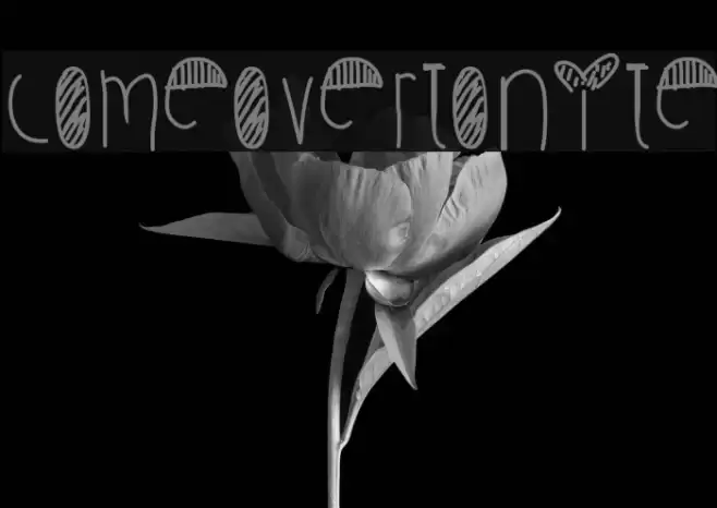 ComeOverTonite Font examples