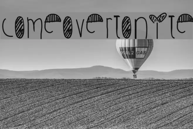 ComeOverTonite Font examples
