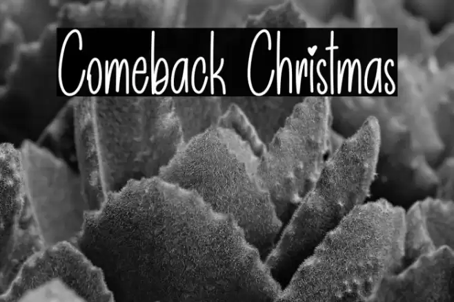 Comeback Christmas फ़ॉन्ट examples