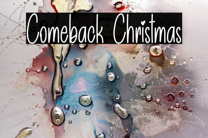 Comeback Christmas Example 3