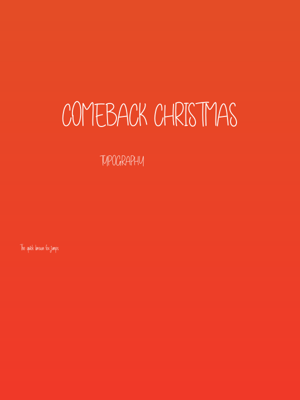 Comeback Christmas Poster