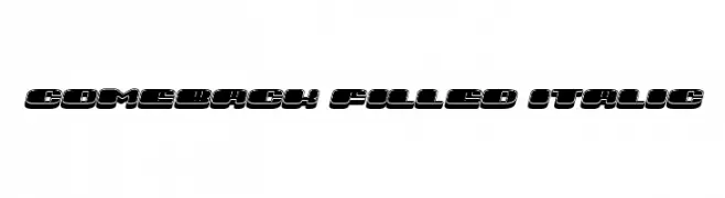 Comeback Filled Italic  Frei Schriftart Herunterladen
