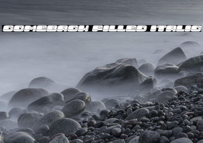 Comeback Filled Italic Example 2