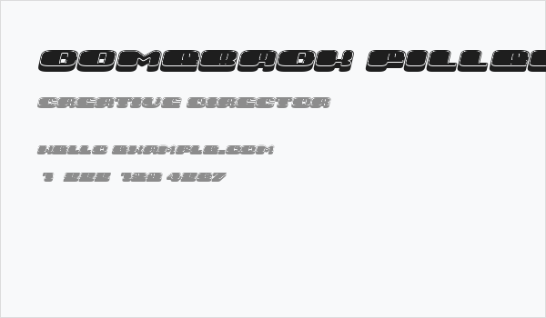 Comeback Filled Italic Business Card