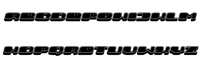 Comeback Filled Italic Font LOWERCASE