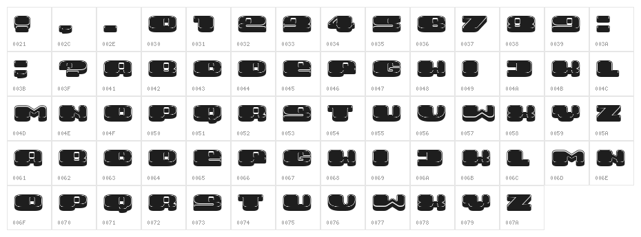 Comeback Filled Regular Character Map