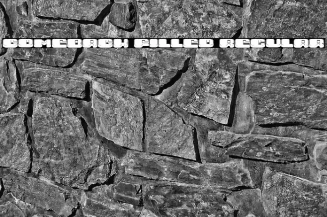 Comeback Filled Regular Font examples