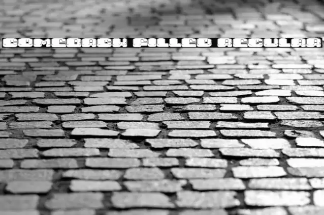 Comeback Filled Regular Font examples