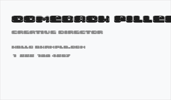 Comeback Filled Regular Business Card