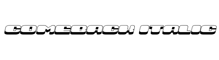 Comeback Italic  les polices de caractères gratuit tlcharger