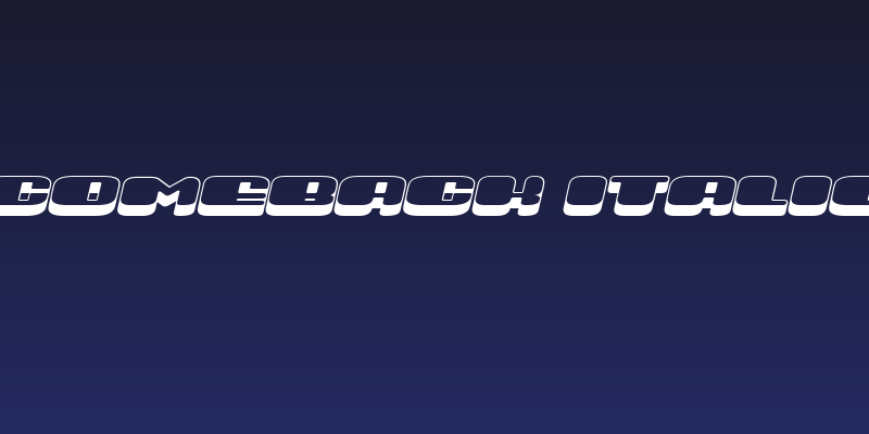 Comeback Italic Social Header