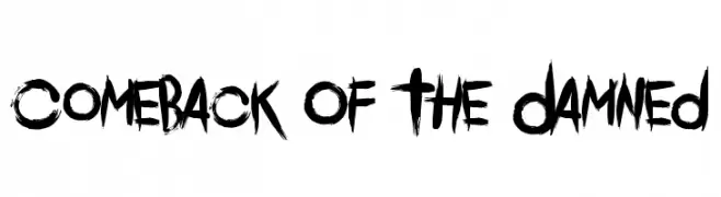 Comeback Of The Damned  les polices de caractères gratuit tlcharger