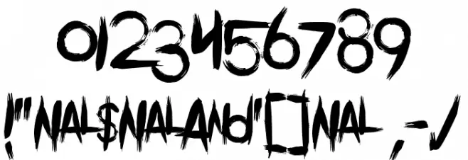 Comeback Of The Damned Font OTHER CHARS