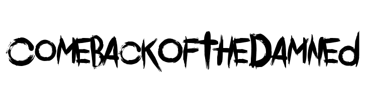 Comeback Of The Damned  フリーフォントのダウンロード