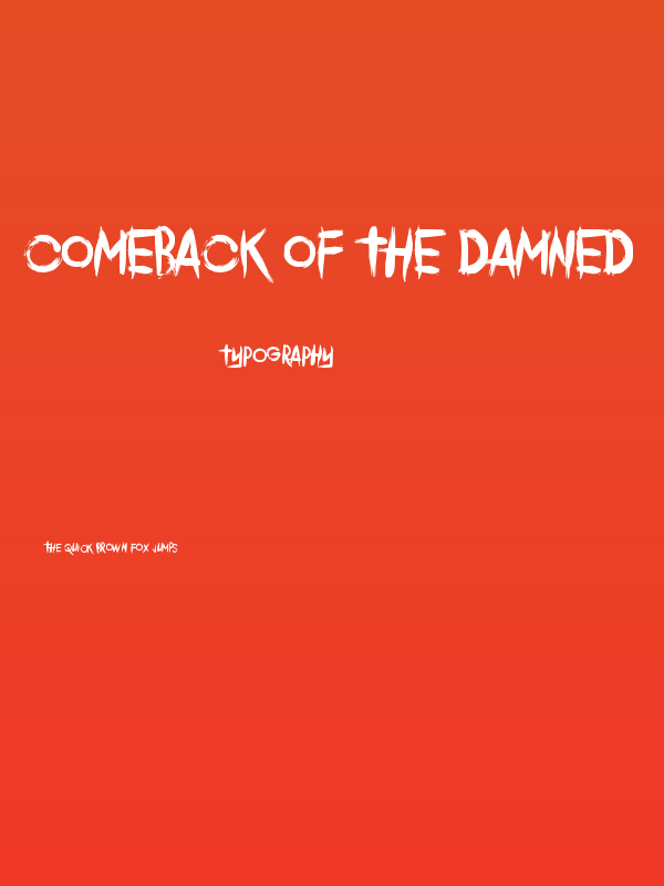 Comeback Of The Damned Poster