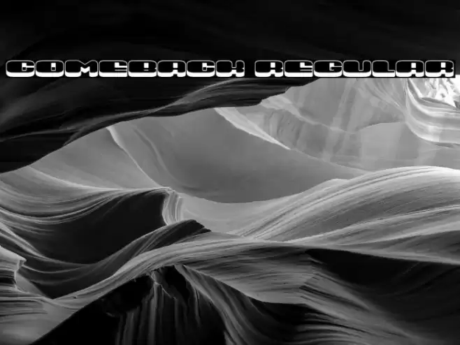 Comeback Regular Font examples