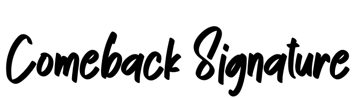 Comeback Signature  font caratteri gratis
