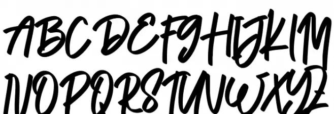 Comeback Signature Caratteri MAIUSCOLE