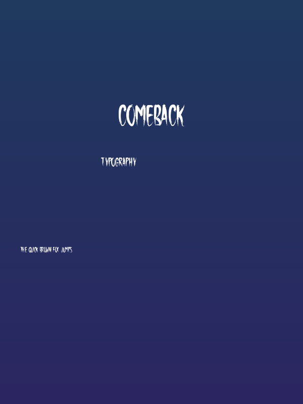 Comeback Poster