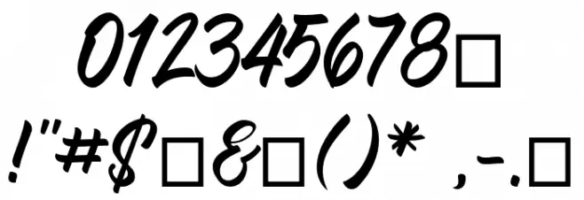 Comebro Unconnected Font OTHER CHARS