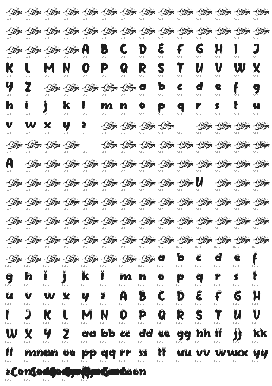 Comedy Cartoon Demo Character Map