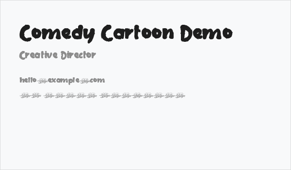Comedy Cartoon Demo Business Card